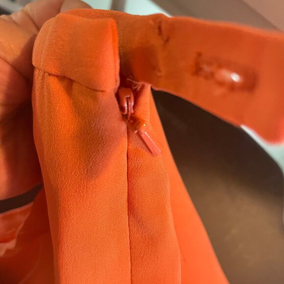 Dana Buchman Silk Blend Orange Career Skirt Women's Size 12 NWT - Picture 7 of 7